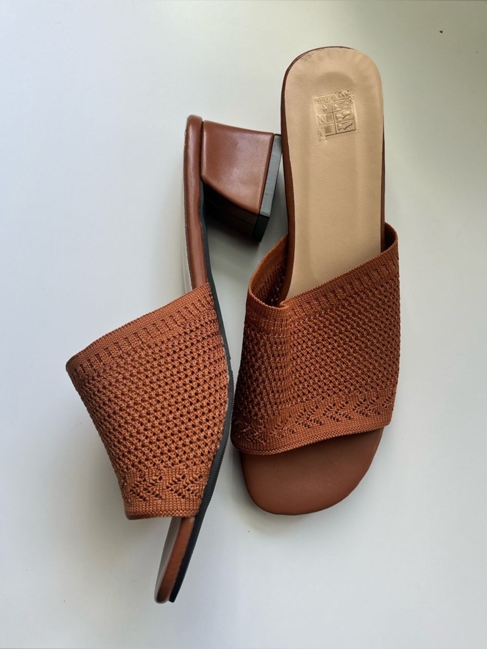 Women’s Brown Knit Heel Sandals